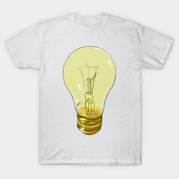 Yellow Lightbulb T-Shirt by M[ ]